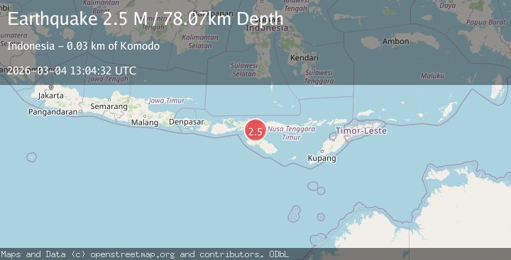Map of Flores Region, Indonesia