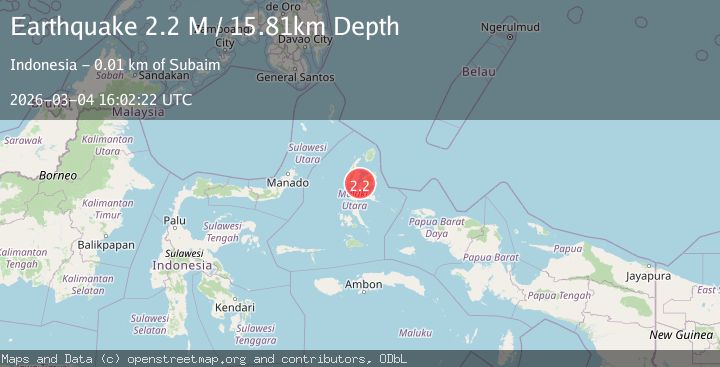 Map of Halmahera, Indonesia