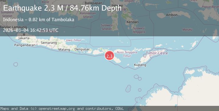 Map of Sumba Region, Indonesia