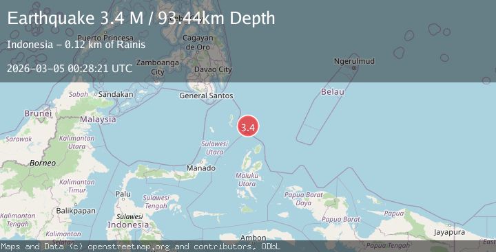 Map of Talaud Islands, Indonesia