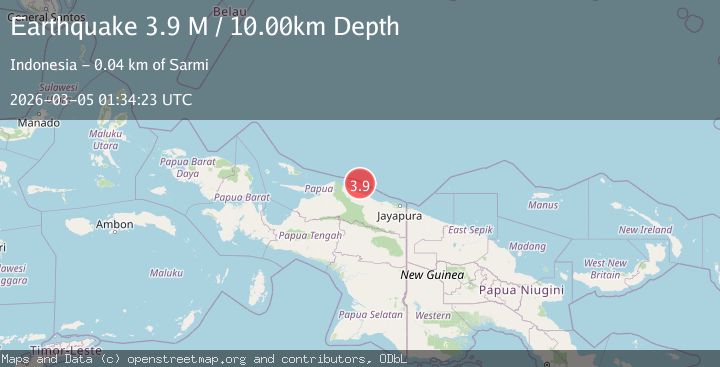 Map of Near North Coast of West Papua