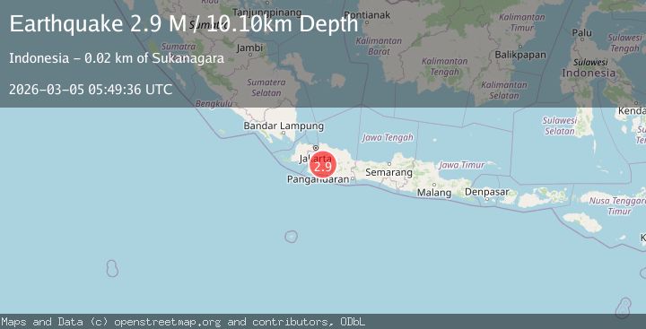 Map of Java, Indonesia