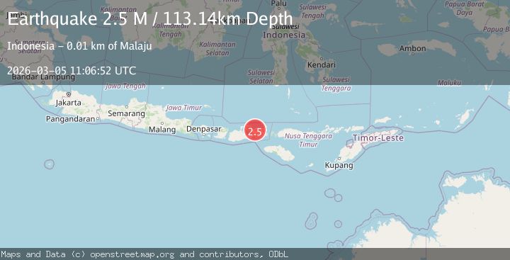 Map of Sumbawa Region, Indonesia