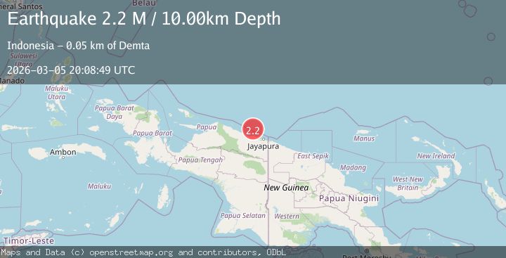 Map of West Papua Region, Indonesia