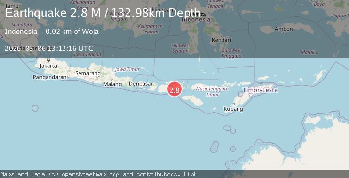 Map of Sumbawa Region, Indonesia