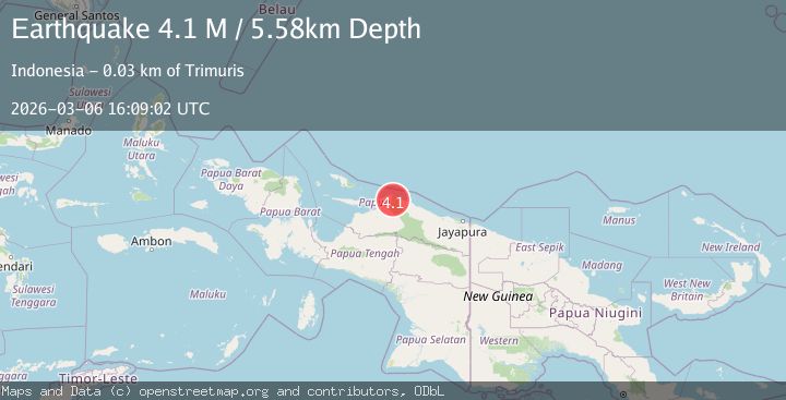 Map of Near North Coast of West Papua