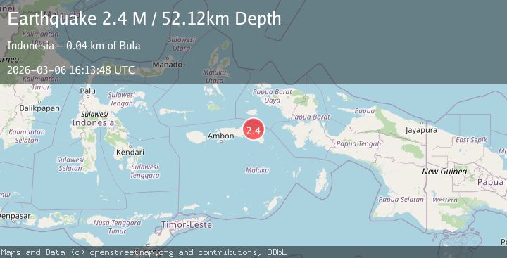Map of Seram, Indonesia