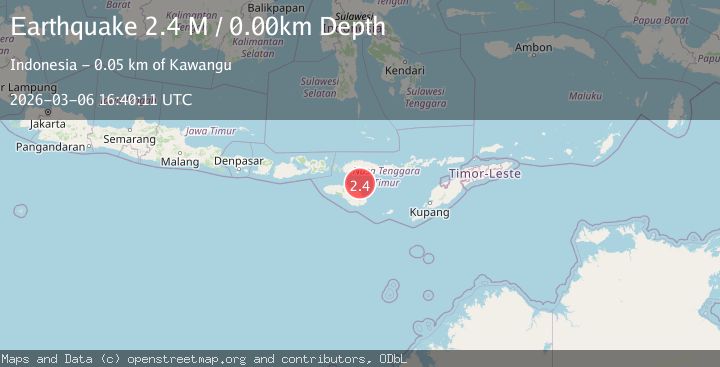 Map of Sumba Region, Indonesia