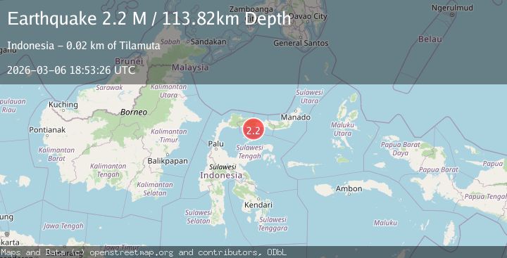 Map of Minahassa Peninsula, Sulawesi