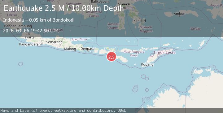 Map of Sumbawa Region, Indonesia