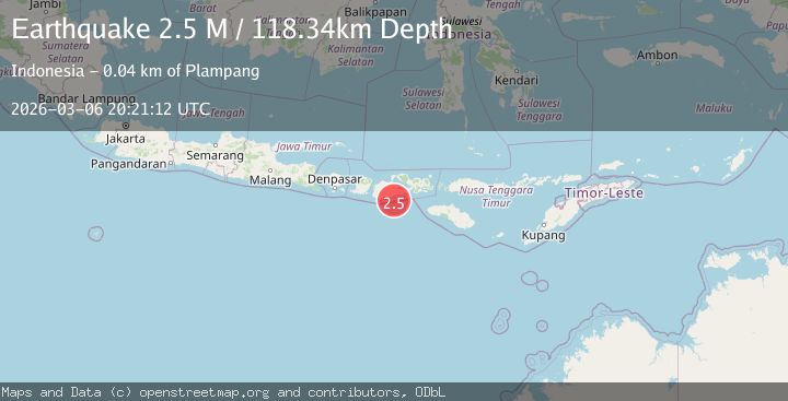 Map of Sumbawa Region, Indonesia