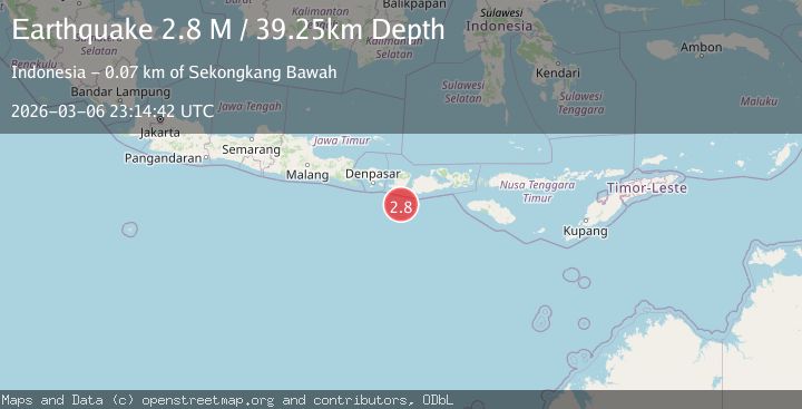 Map of Sumbawa Region, Indonesia