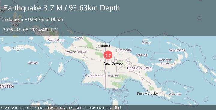 Map of New Guinea, Papua New Guinea
