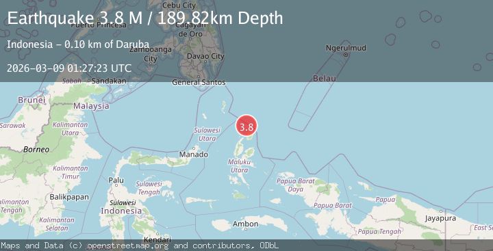 Map of Halmahera, Indonesia