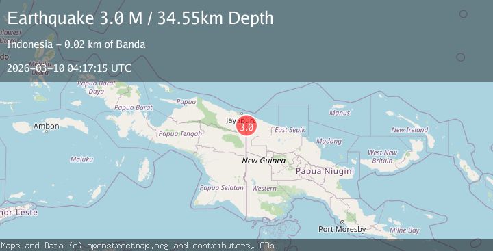 Map of New Guinea, Papua New Guinea
