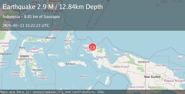Map of West Papua Region, Indonesia