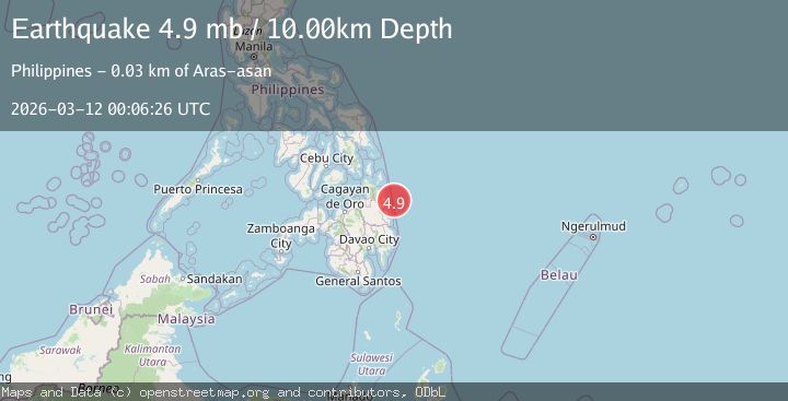Map of Mindanao, Philippines