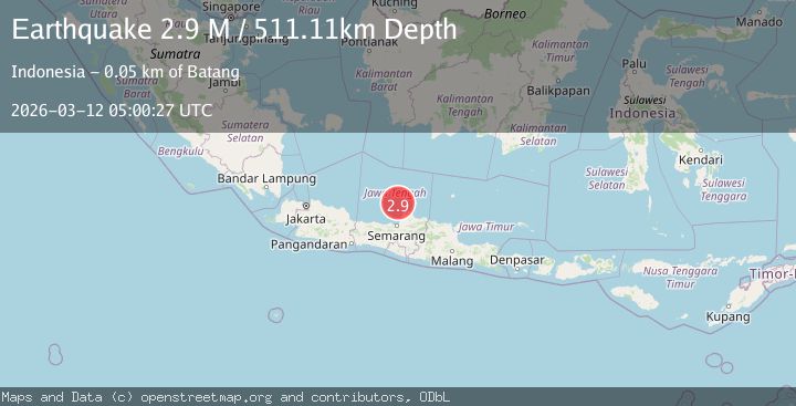 Map of Java, Indonesia