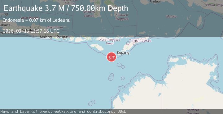 Map of South of Timor, Indonesia