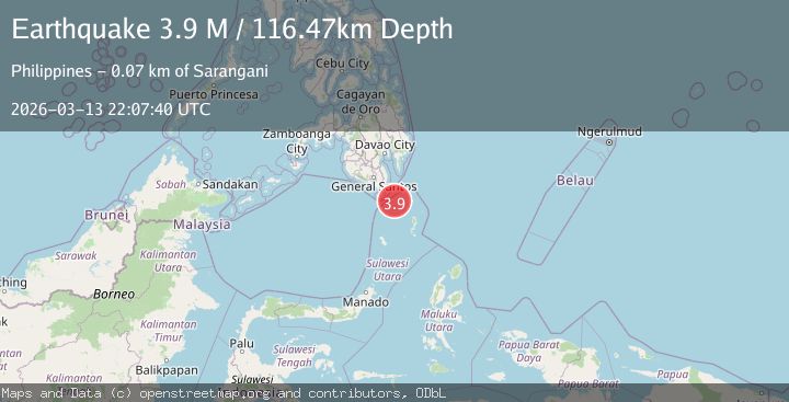 Map of Mindanao, Philippines
