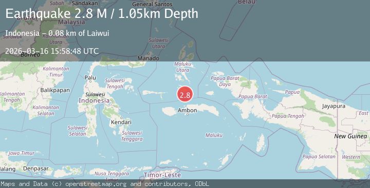 Map of Halmahera, Indonesia