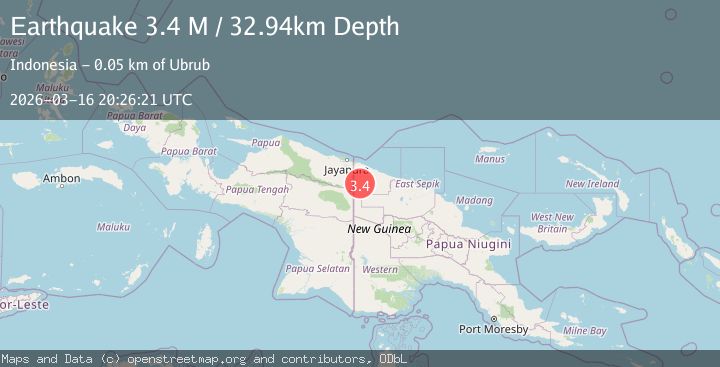 Map of New Guinea, Papua New Guinea