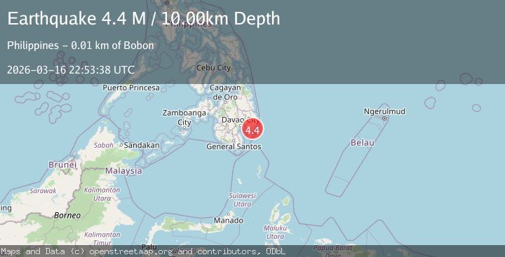 Map of Mindanao, Philippines