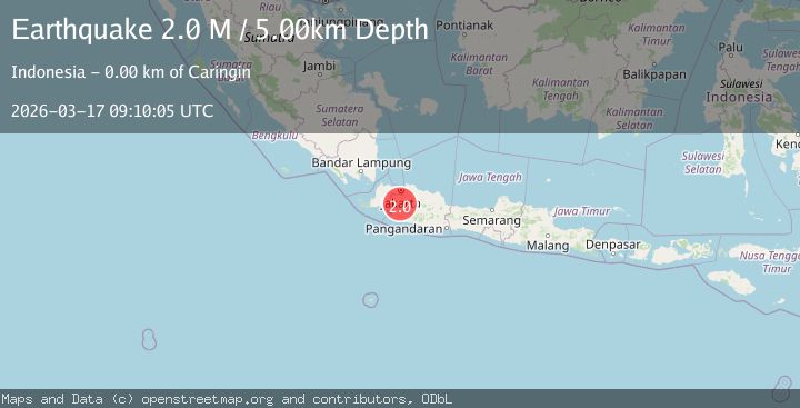 Map of Java, Indonesia