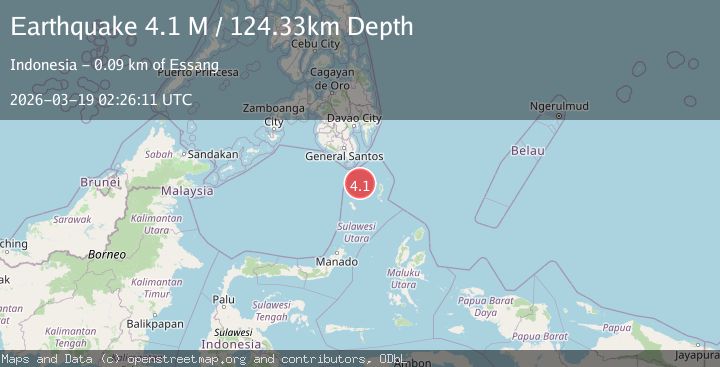 Map of Talaud Islands, Indonesia