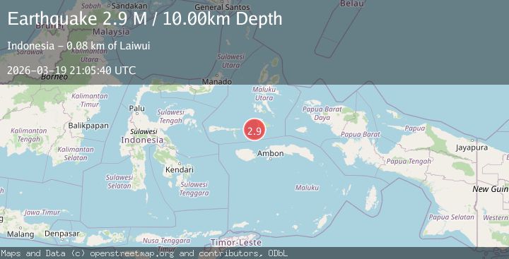 Map of Halmahera, Indonesia