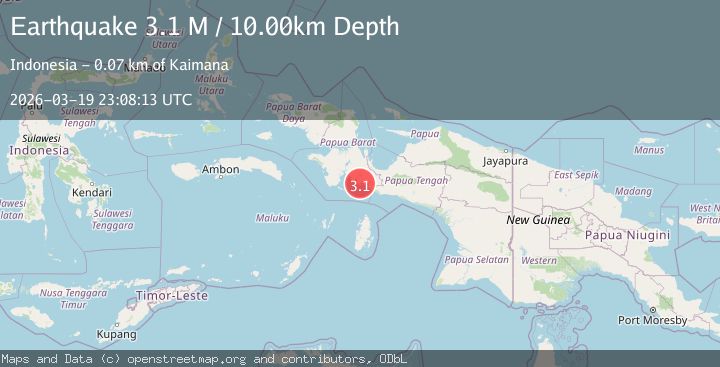 Map of West Papua Region, Indonesia