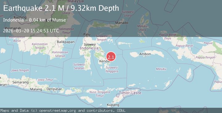 Map of Sulawesi, Indonesia
