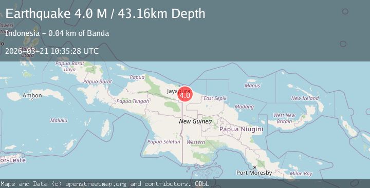 Map of New Guinea, Papua New Guinea