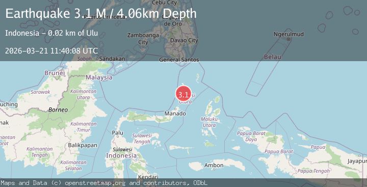 Map of Talaud Islands, Indonesia