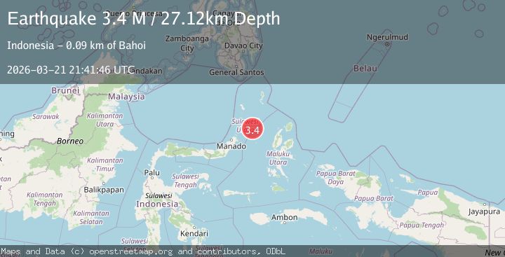 Map of Northern Molucca Sea