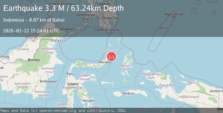 Map of Northern Molucca Sea