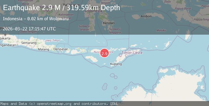 Map of Flores Region, Indonesia