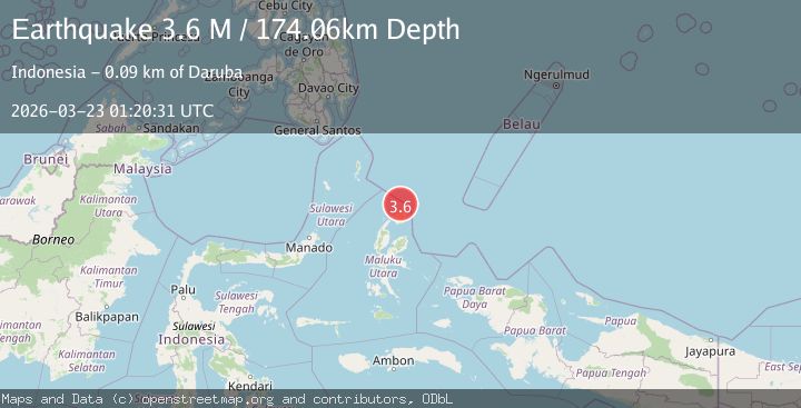 Map of Halmahera, Indonesia