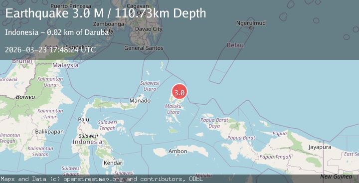 Map of Halmahera, Indonesia