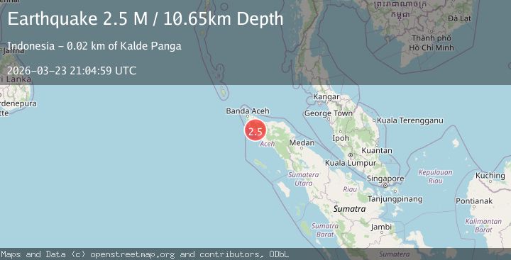 Map of Northern Sumatra, Indonesia