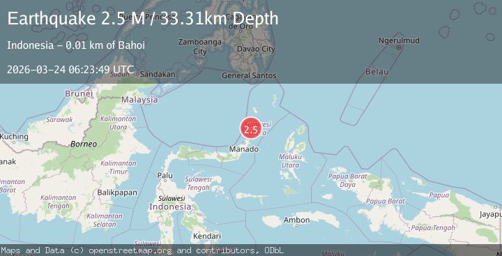 Map of Talaud Islands, Indonesia
