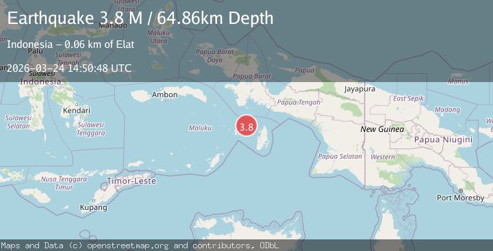 Map of Aru Islands Region, Indonesia