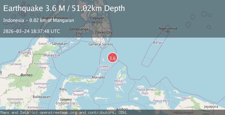 Map of Talaud Islands, Indonesia