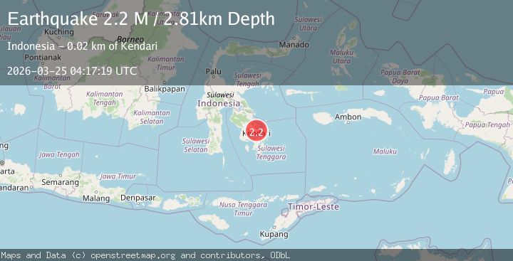 Map of Sulawesi, Indonesia