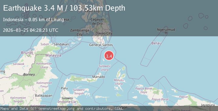 Map of Talaud Islands, Indonesia