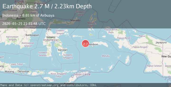 Map of Buru, Indonesia