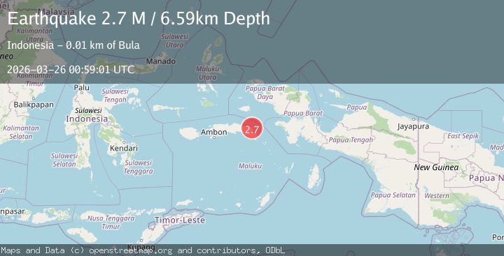 Map of Seram, Indonesia