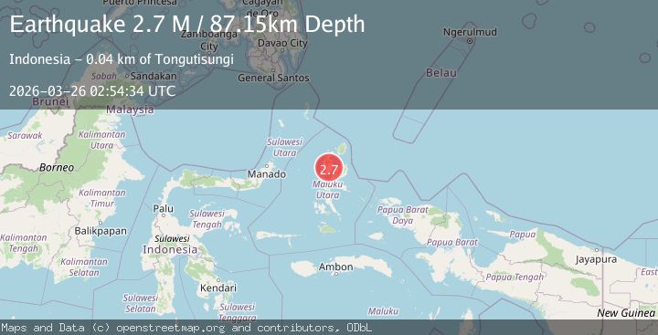 Map of Halmahera, Indonesia