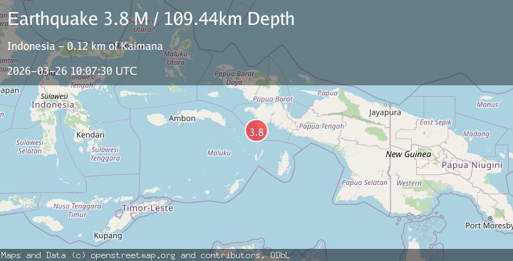 Map of West Papua Region, Indonesia