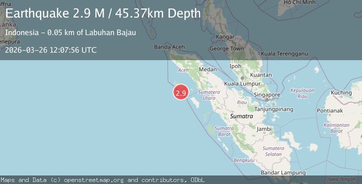 Map of Off West Coast of Northern Sumatra